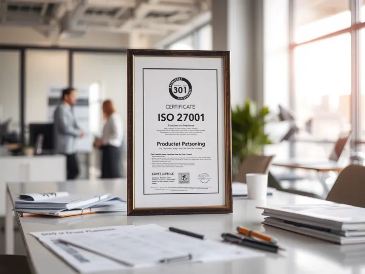 ISO 27001认证证书展示